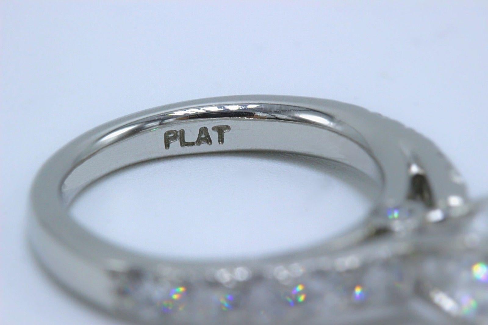 Scott Kay Engagement Ring Semi Mount with Accent Diamonds 0.52 Carat in Platinum 1