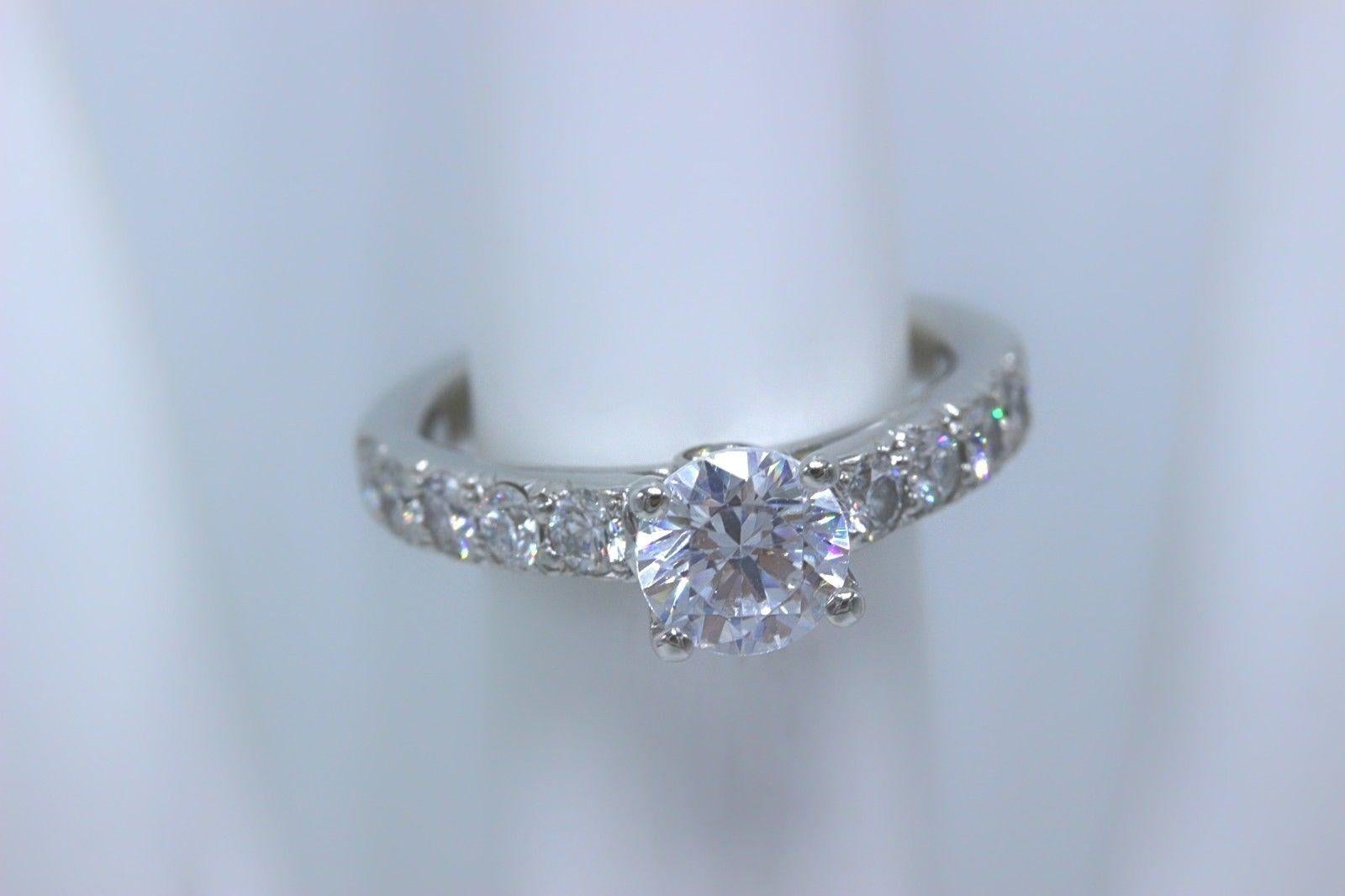 Scott Kay Engagement Ring Semi Mount with Accent Diamonds 0.52 Carat in Platinum 2