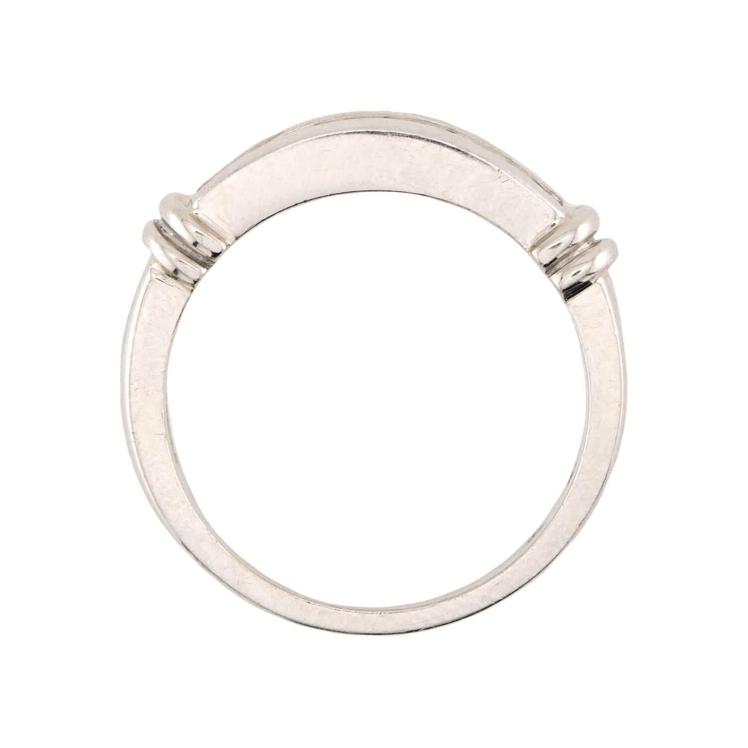 Moderne SCOTT KAY, demi-anneau de succession en platine et diamants en vente
