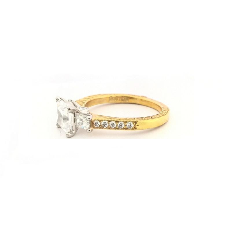 Scott Kay Ladies Diamond Setting in 19k Yellow Gold and Platinum
Diamond 0.60 carat total weight 
Ring Size 6 3/4
M1141QDR10FPQ
