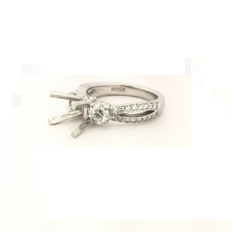Scott Kay Ladies Diamond Setting Ring M1087RDPP For Sale 2