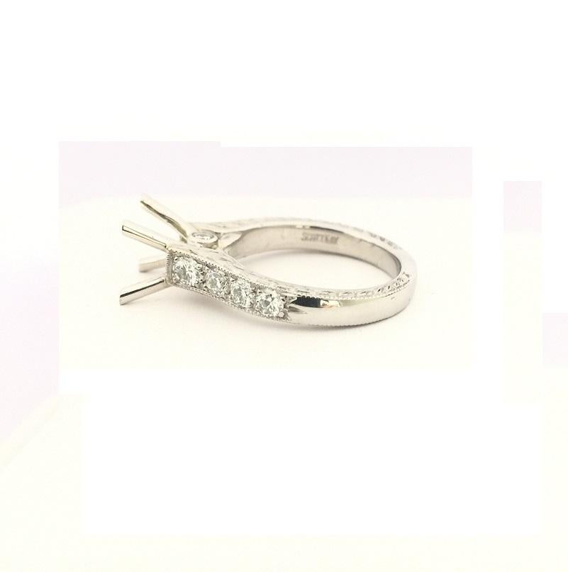 Scott Kay Ladies Diamond Setting Ring M1113RD15PP For Sale 1