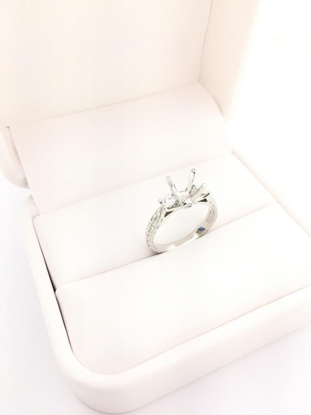 Scott Kay Ladies Diamond Setting Ring M1129RD10PP For Sale 2