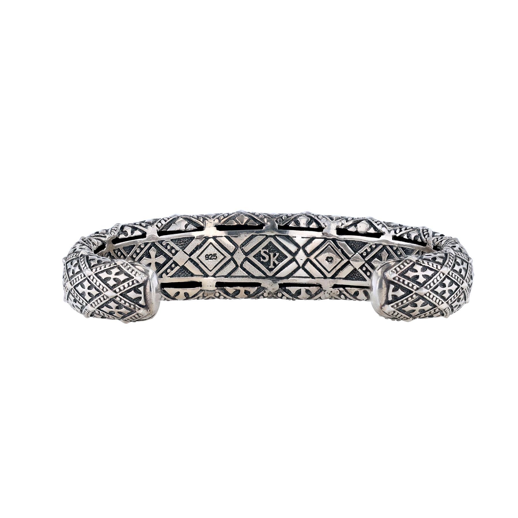 SCOTT KAY Damen Sterlingsilber Kreuz Manschettenarmband im Zustand „Neu“ im Angebot in Houston, TX