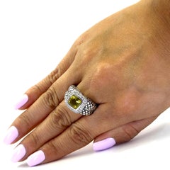 Anillo Scott Kay de Citrino Limón con Detalles de Diamantes