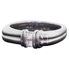 Retro Scott Kay Men's Platinum Princess Cut Diamond Wedding Band Square Ring