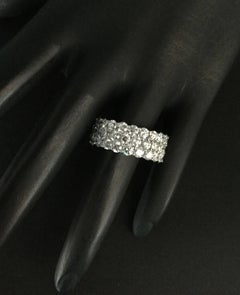 Scott Kay Platinum 6.60 Carat Three-Row Diamond Band