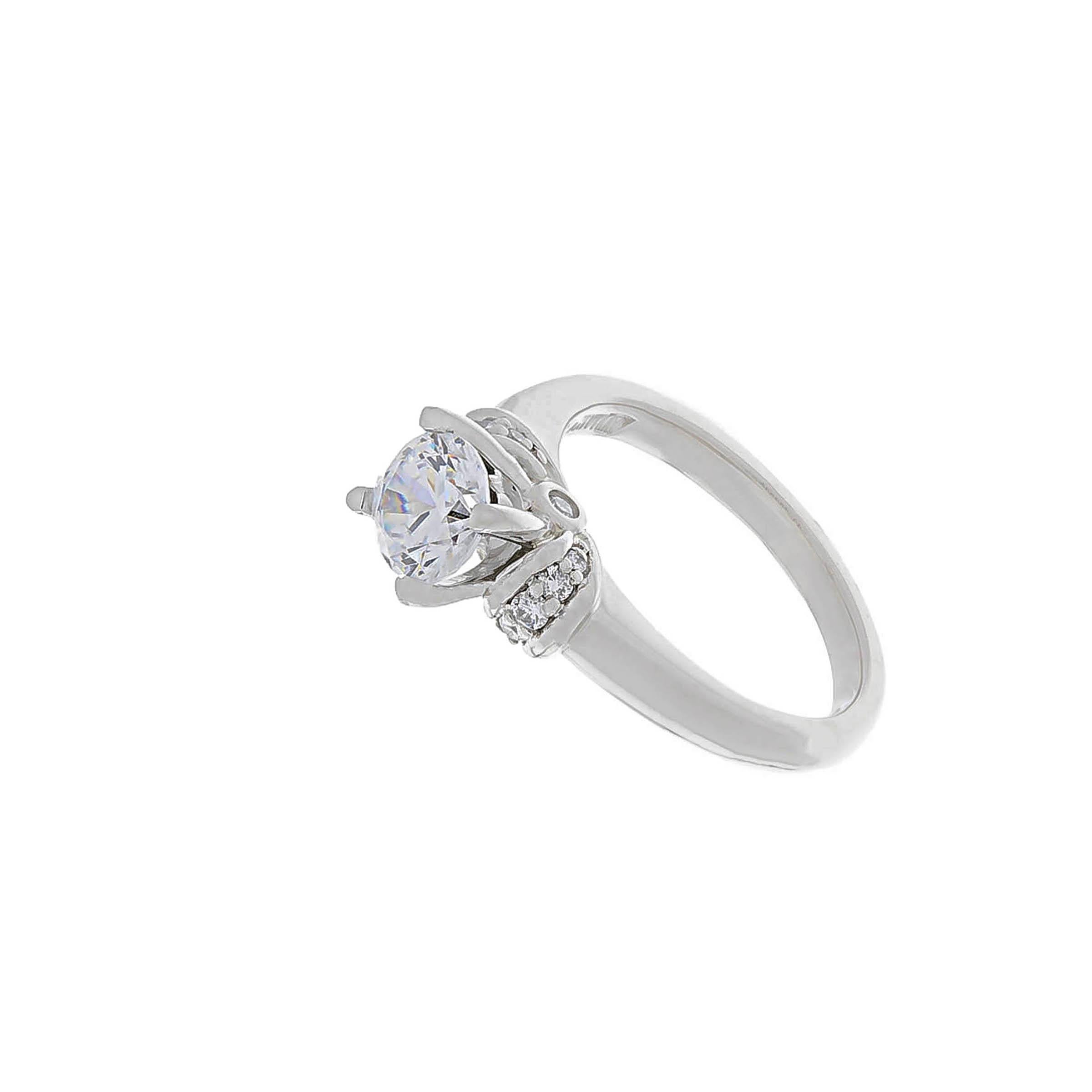 Round Cut Scott Kay Platinum Diamond Engagement Ring For Sale