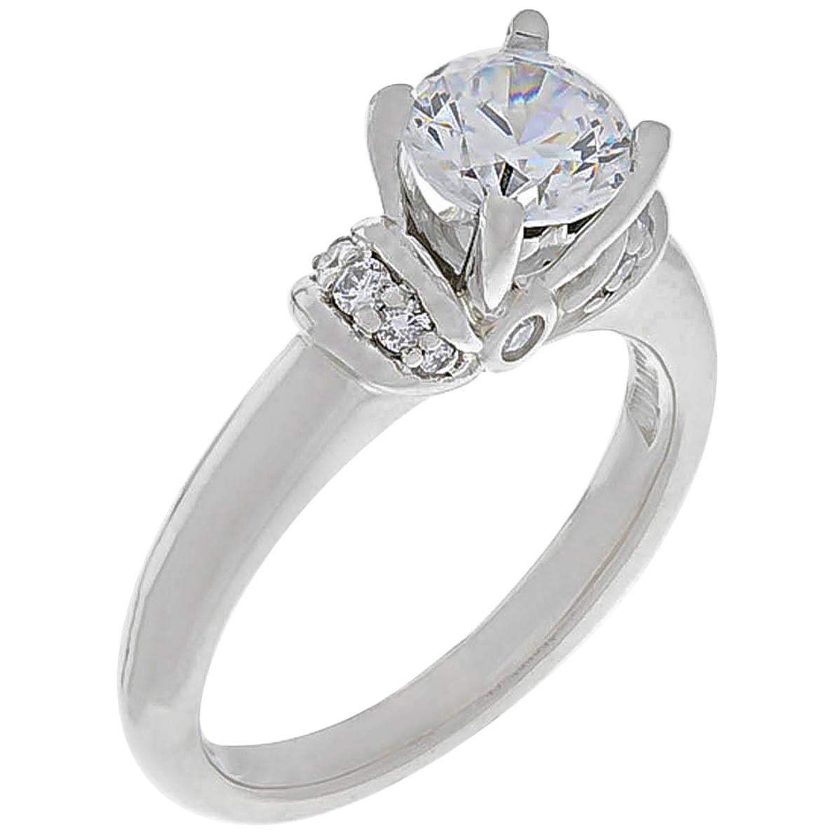 Scott Kay Platinum Diamond Engagement Ring For Sale