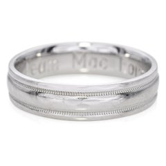 Alianza de boda masculina en platino Scott Kay