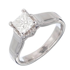 Scott Kay Princess Cut Diamond Platinum Engagement Ring