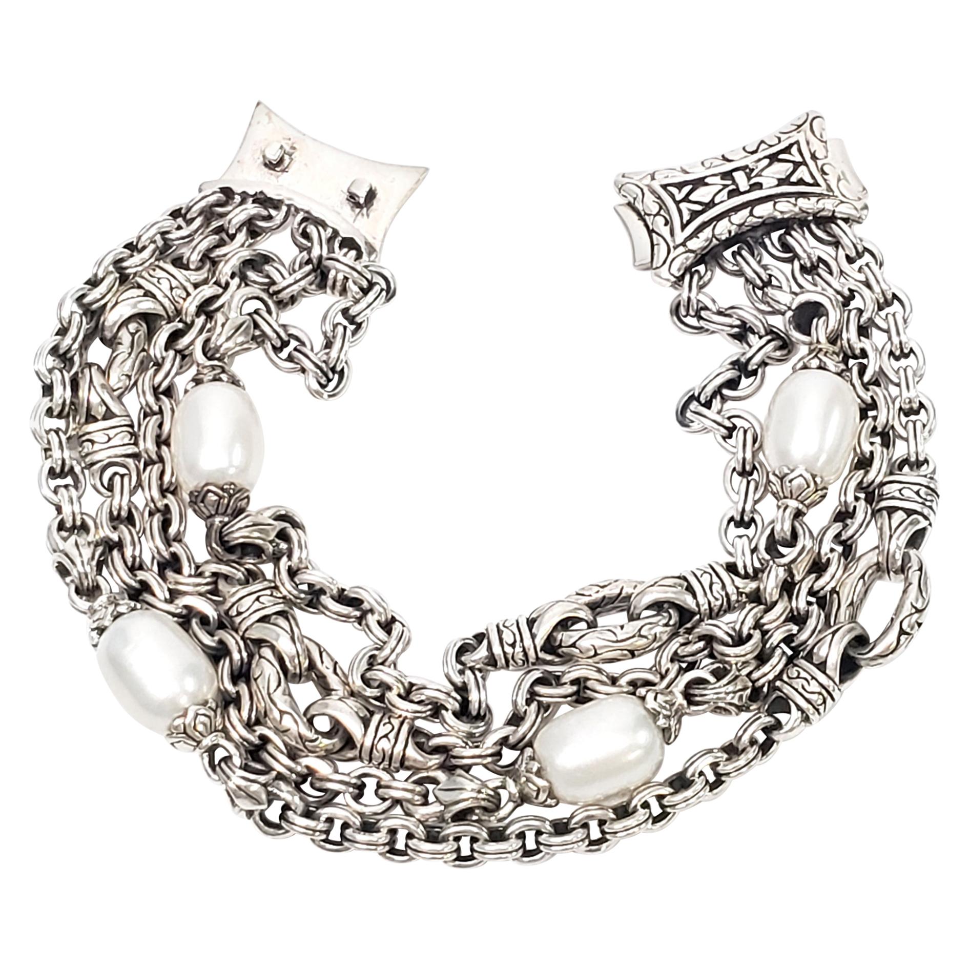 Scott Kay Rolo Chain Multi-Strand Pearl Bracelet