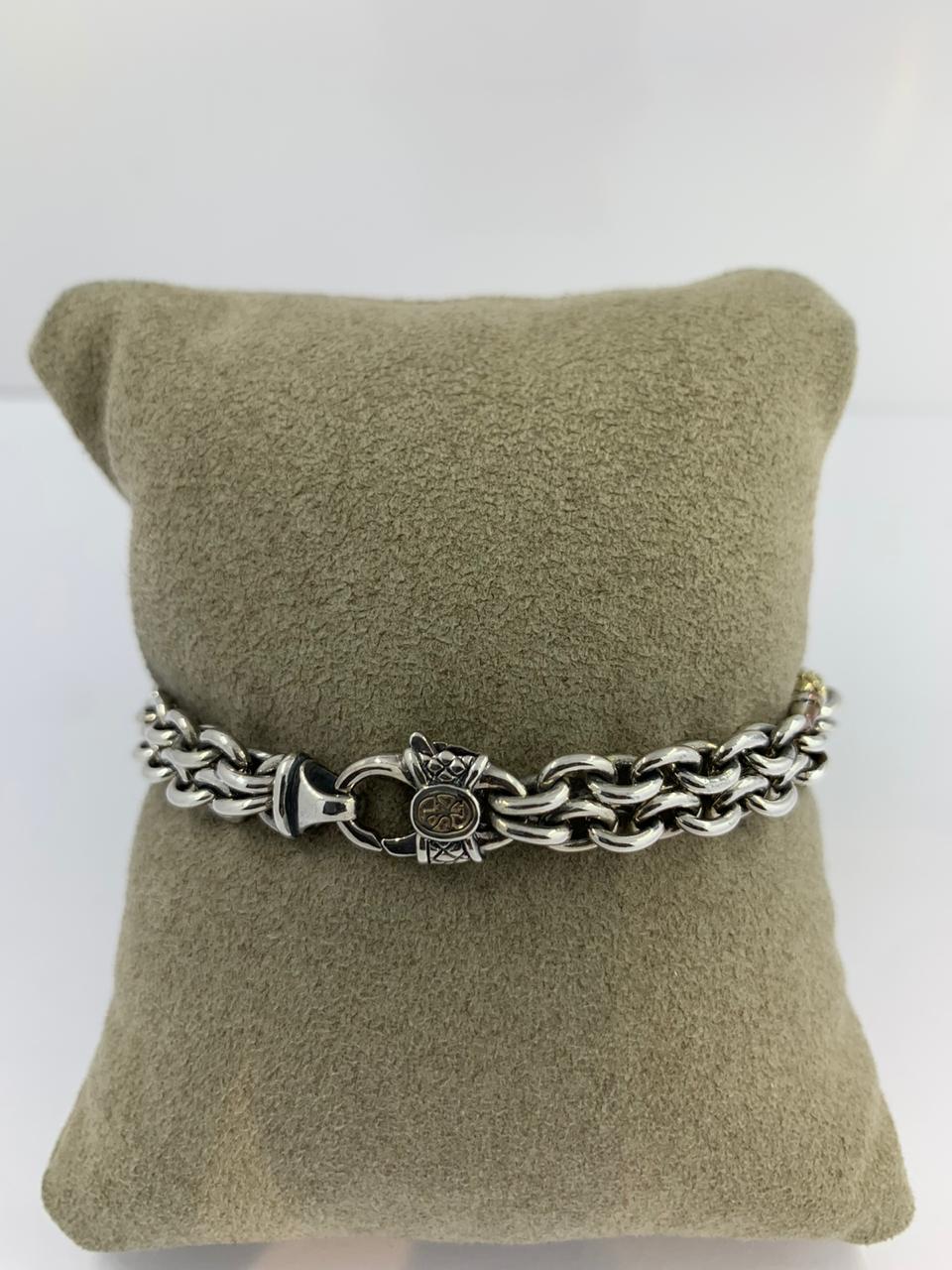 Scott Kay Silver and Gold Bracelet In New Condition In Wilmington, DE