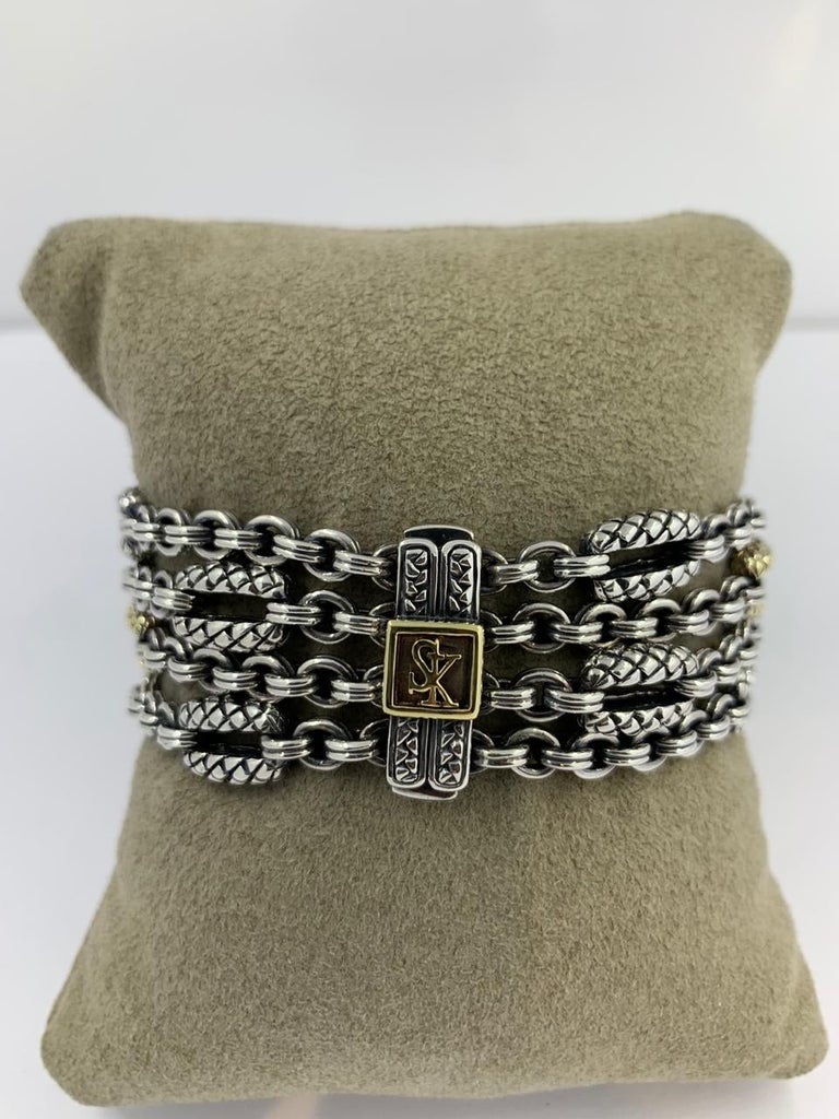 Scott kay bracelet en argent et or en vente sur 1stdibs