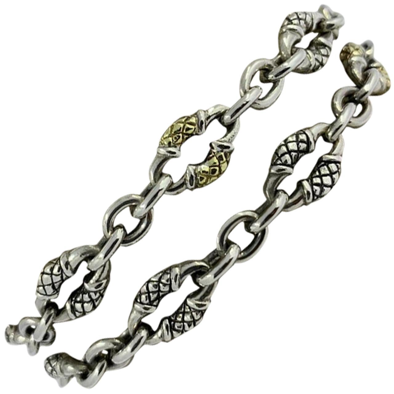 Scott Kay Silver and Gold Bracelet For Sale