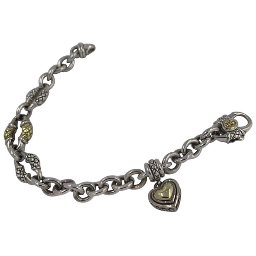 Scott Kay Silver and Gold Bracelet For Sale at 1stDibs