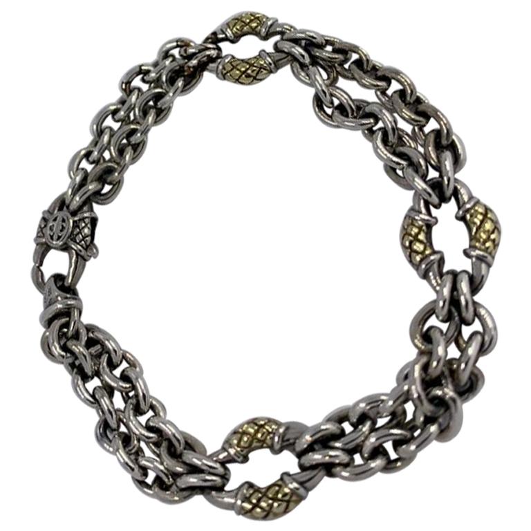 Scott Kay Silver and Gold Bracelet at 1stDibs