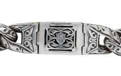 Scott Kay Sterling Silver 18 Karat Gold Unkaged Men's Cross Bracelet