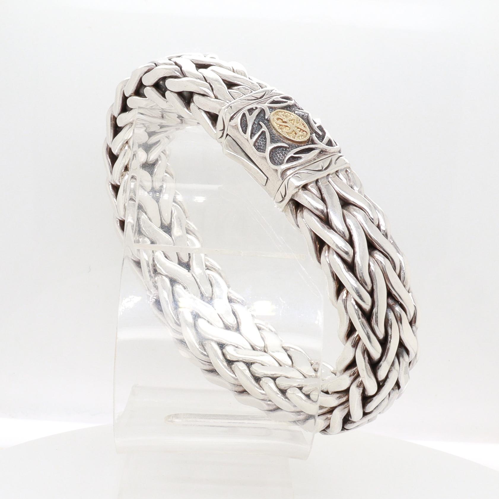 Bracelet Doberman en argent sterling et or 18K de Scott Kay en vente 6