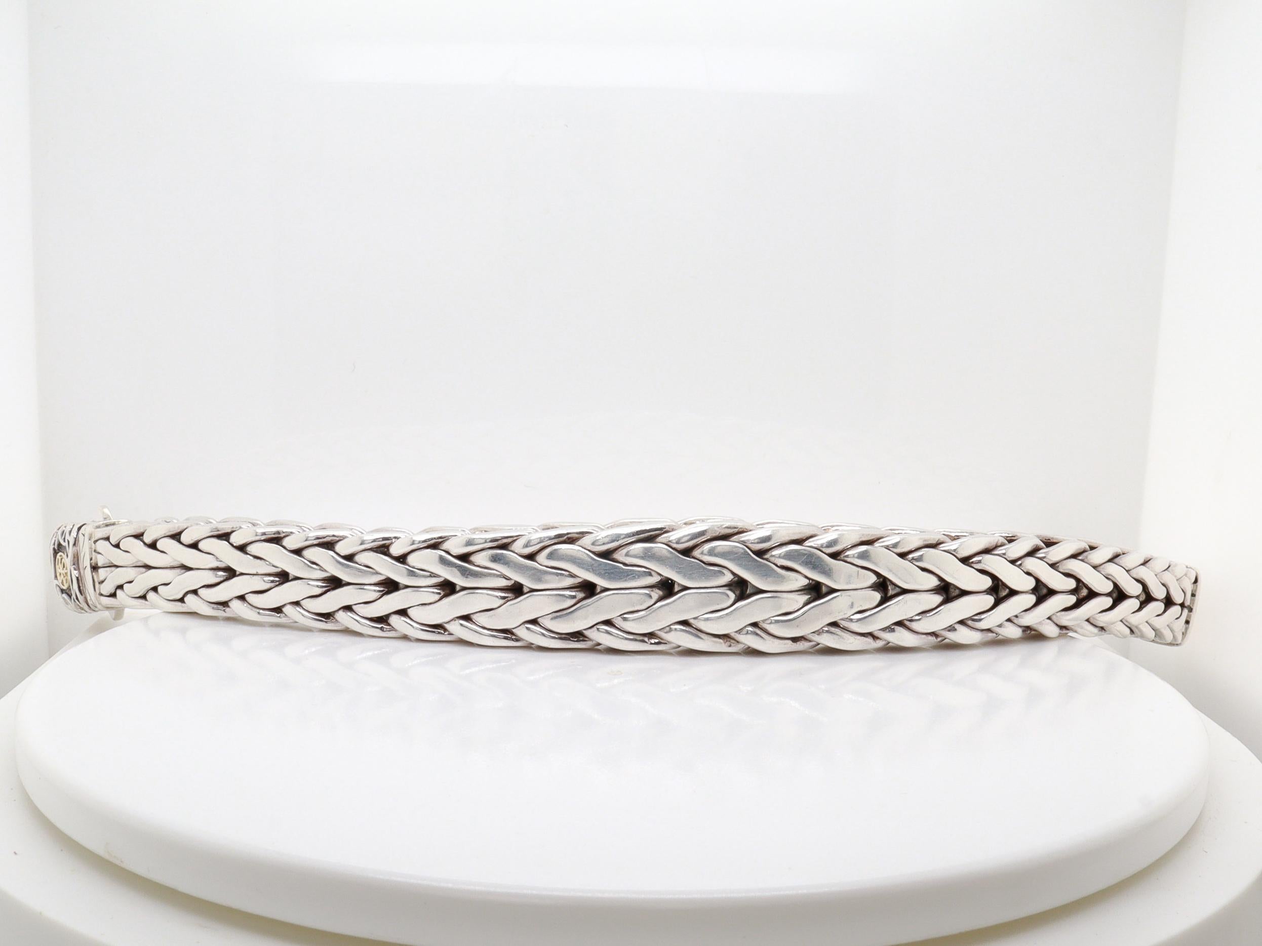 Bracelet Doberman en argent sterling et or 18K de Scott Kay en vente 7