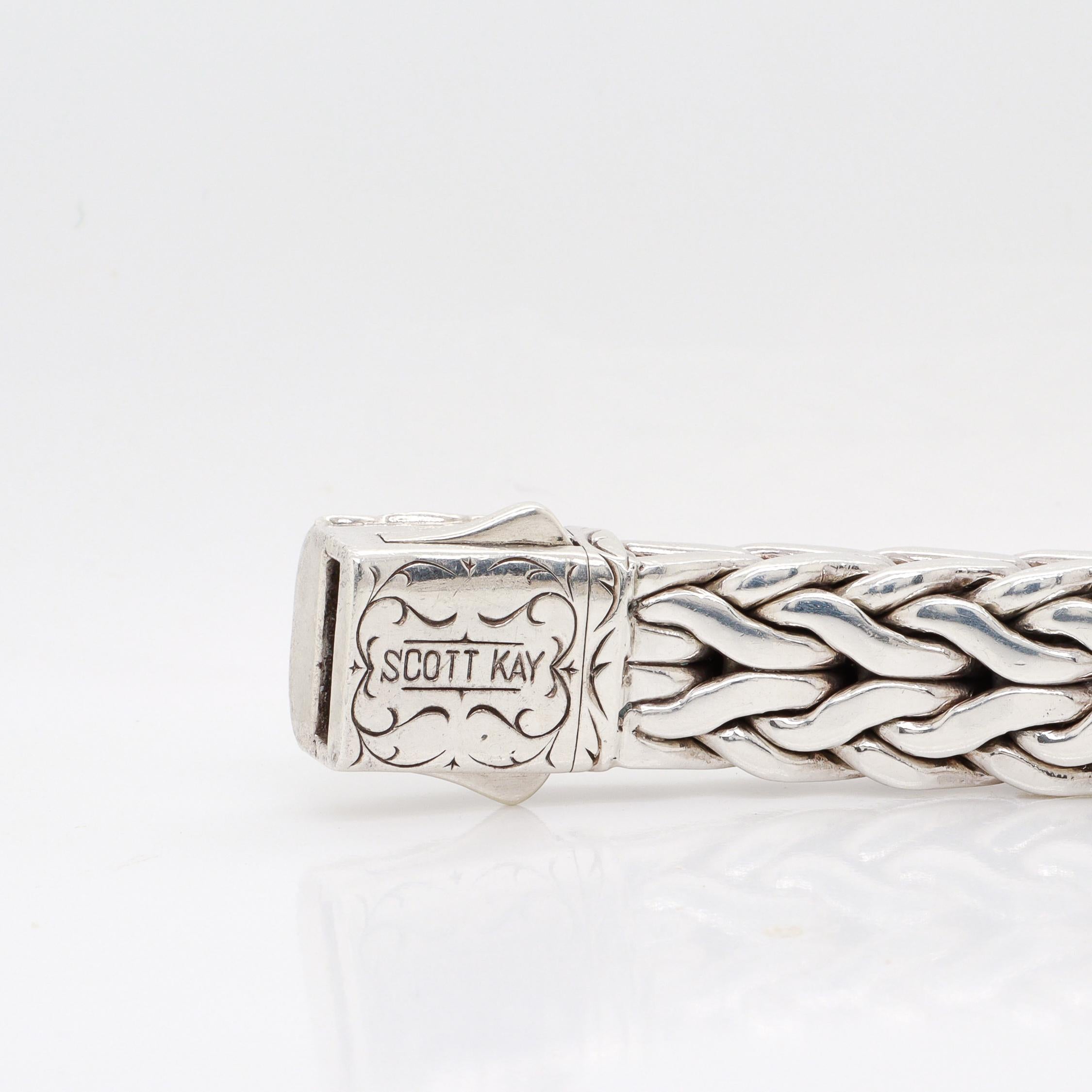 Bracelet Doberman en argent sterling et or 18K de Scott Kay en vente 11