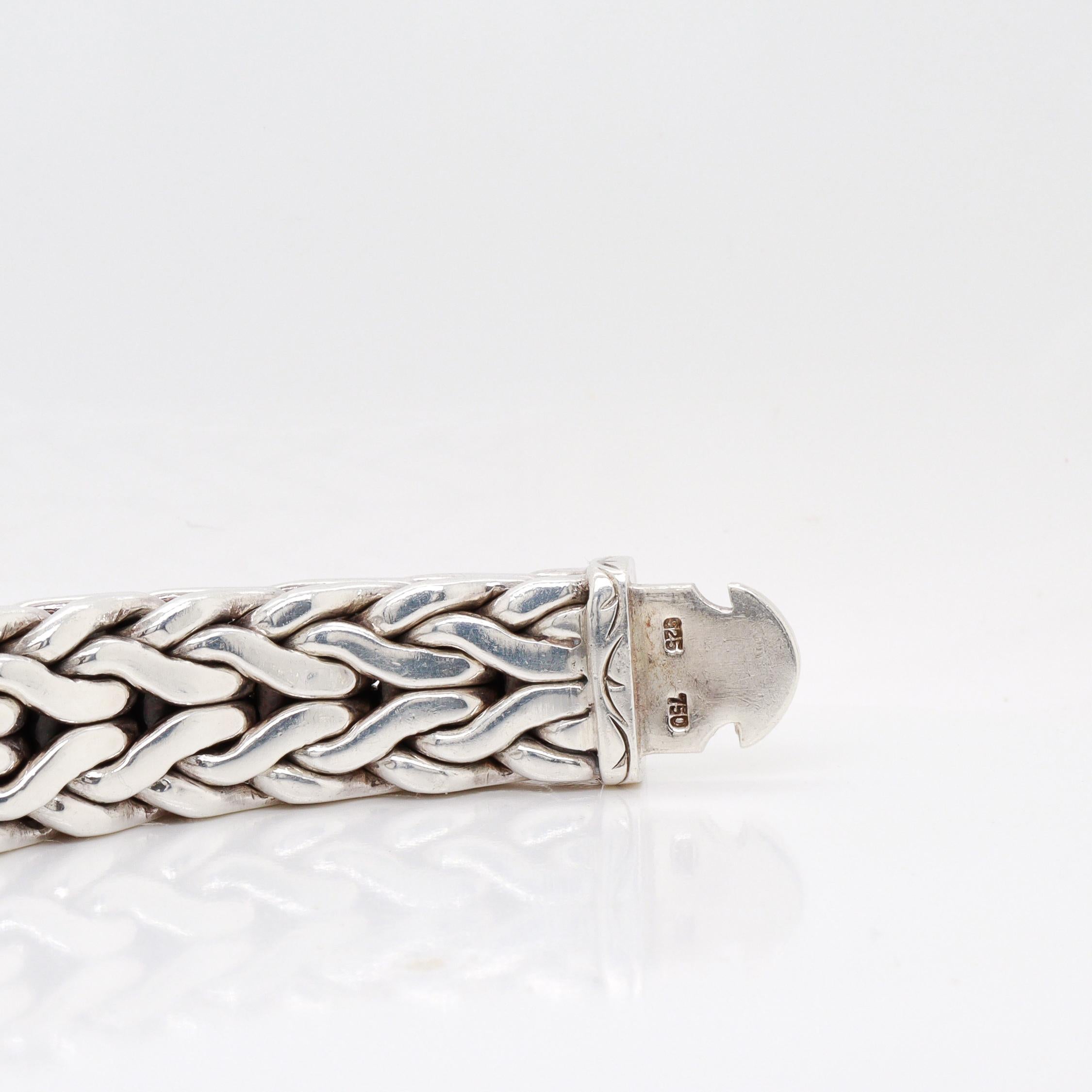Bracelet Doberman en argent sterling et or 18K de Scott Kay en vente 12