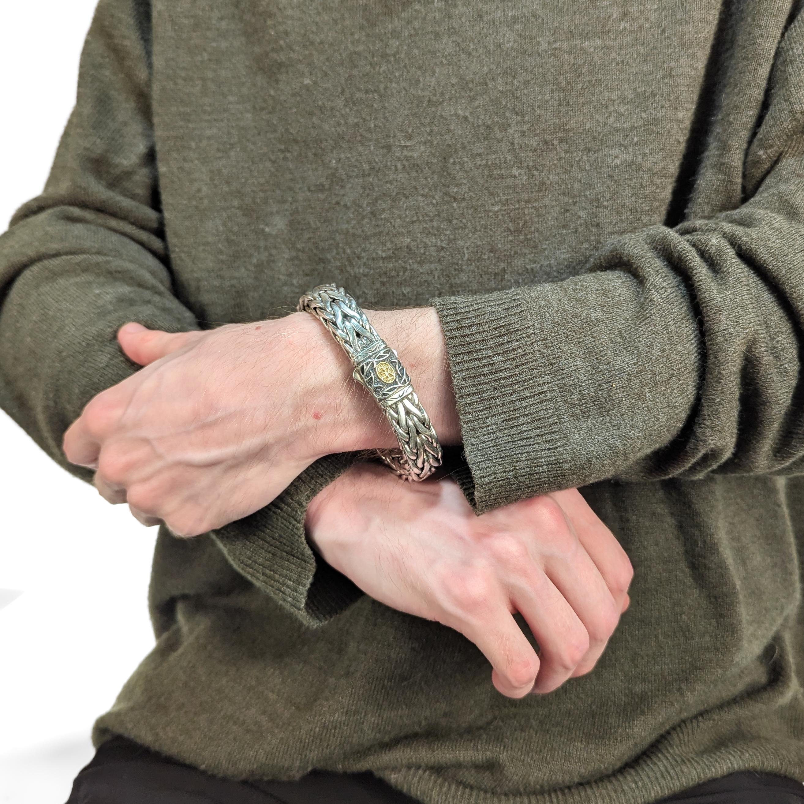 Moderne Bracelet Doberman en argent sterling et or 18K de Scott Kay en vente