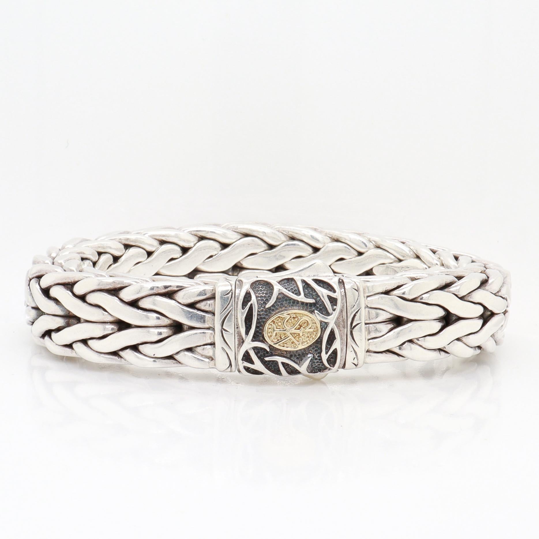 Bracelet Doberman en argent sterling et or 18K de Scott Kay Pour hommes en vente