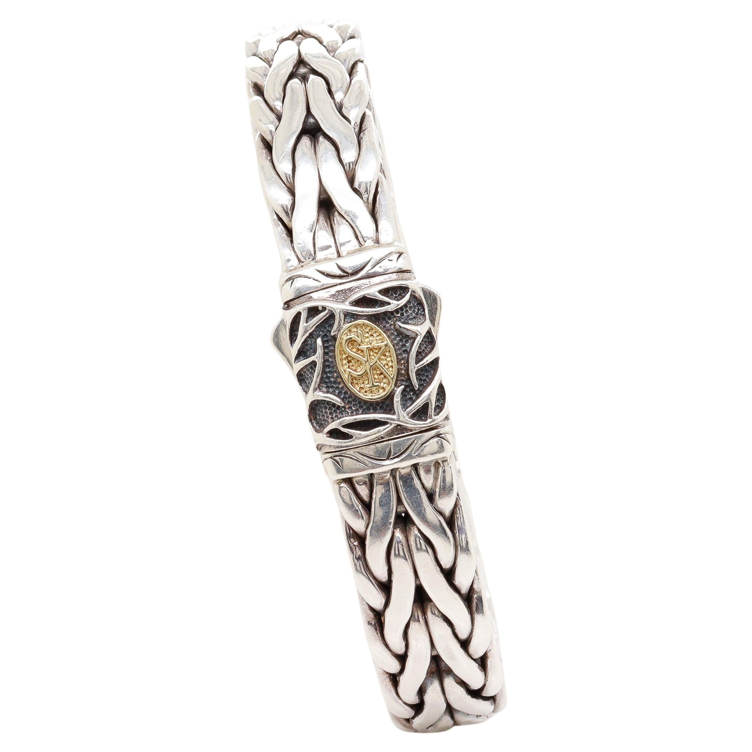 Bracelet Doberman en argent sterling et or 18K de Scott Kay en vente