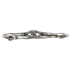 Bracciale rigido "Station" in argento sterling e diamanti di Scott Kay, n. 25609