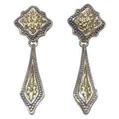 Scott Kay Sterling Silver and Gold Ladies Earring E1421TPM