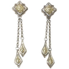 Scott Kay Sterling Silver and Gold Ladies Earring E1422TPM
