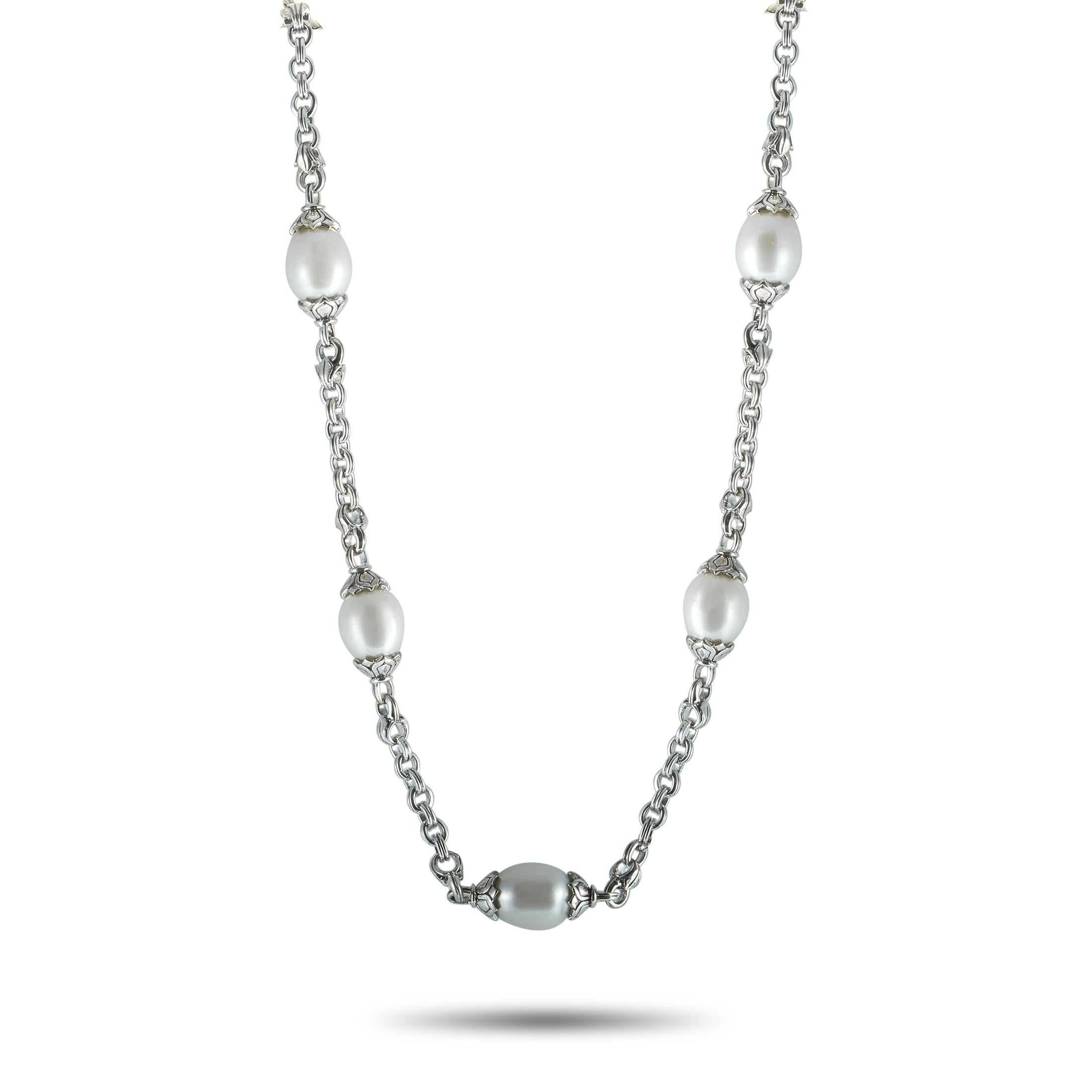 Collana con catena di perle e argento Scott Kay In condizioni Nuovo in vendita a Southampton, PA