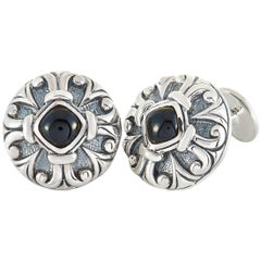 Scott Kay Sterling Silver Circle Cufflinks