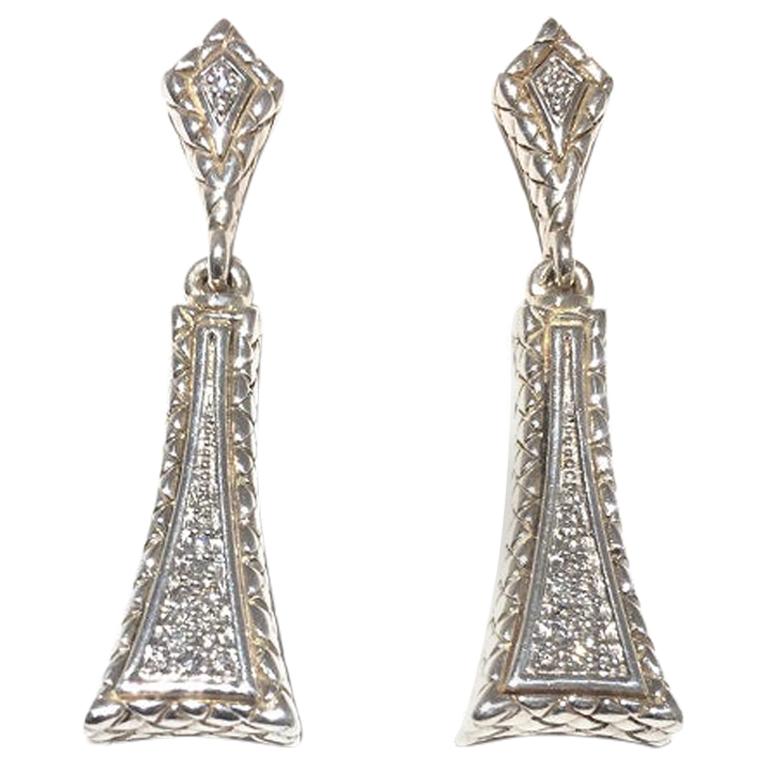 Scott Kay Sterling Silver Diamond Ladies Earring E1223SPA