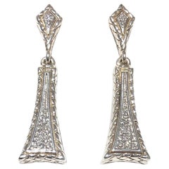 Scott Kay Boucles d'oreilles pour femme en argent sterling et diamants E1223SPA