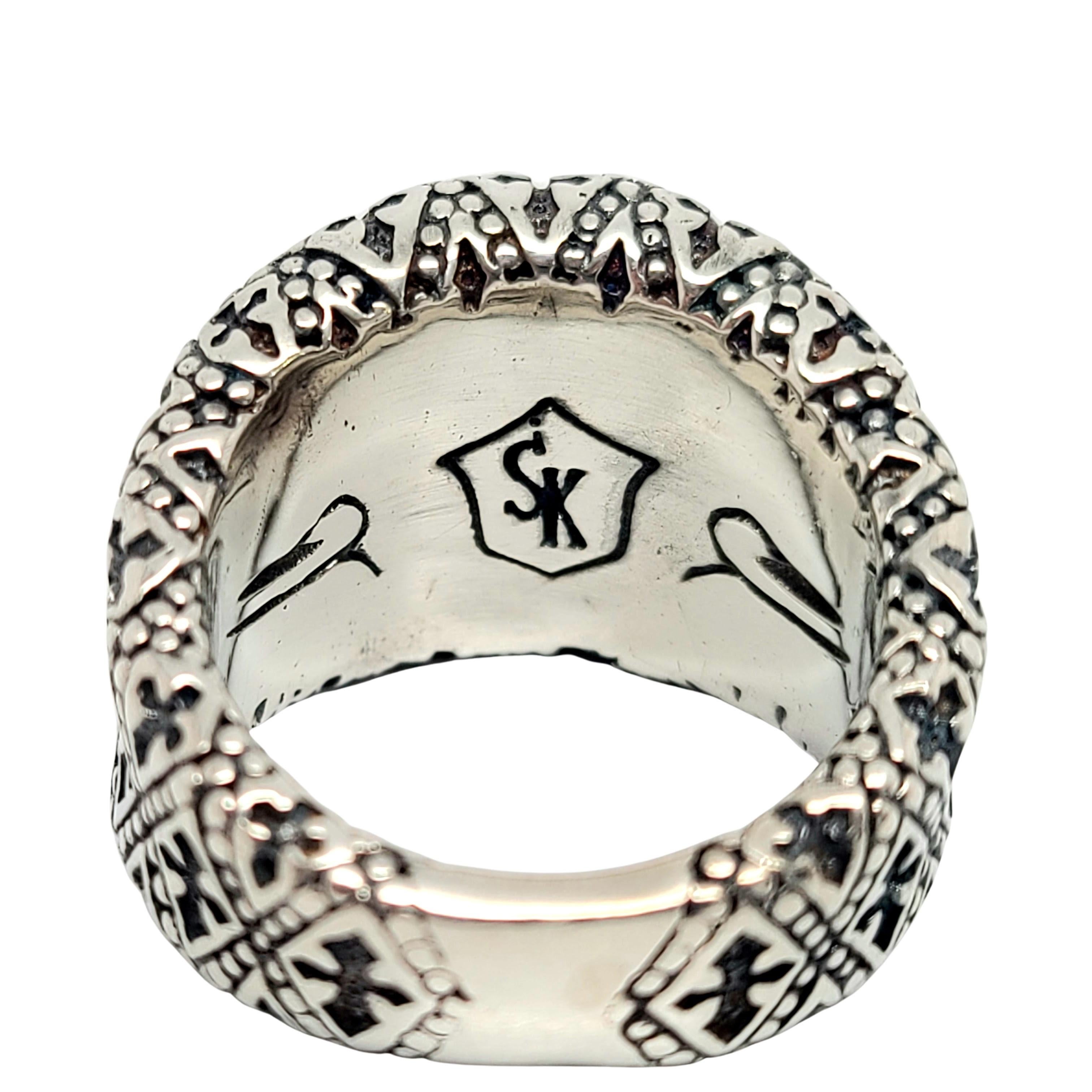 Women's Scott Kay Sterling Silver Faith Collection Cross Ring