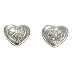 Scott Kay Boucles d'oreilles pour femme en argent sterling et diamants en forme de cœur E1058SDM