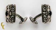 Scott Kay Sterling Silver & Onyx Square Ornate Cufflinks