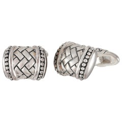 Scott Kay Sterling Silver Oval Cufflinks