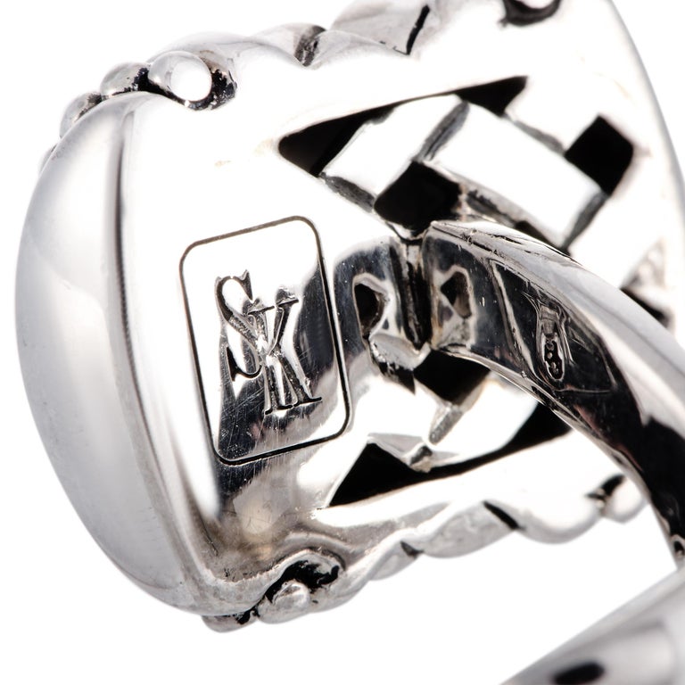 Scott Kay Sterling Silver Rectangle Cufflinks For Sale at 1stDibs