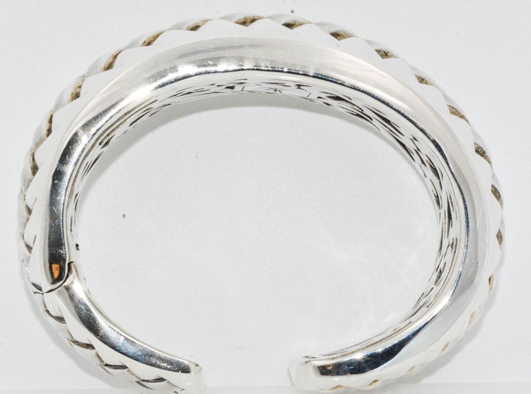 Scott Kay Sterling Silver Woven Cuff Bracelet For Sale at 1stdibs