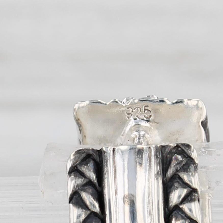Women's Scott Kay Weave 0.36ctw Diamond Hoop Huggie Earrings Sterling Silver Snap Top For Sale