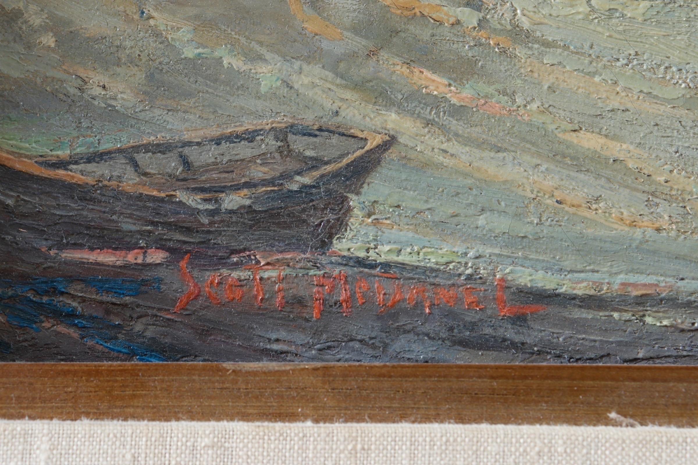 Scott McDaniel Signed Oil on Canvas In Good Condition In Bradenton, FL