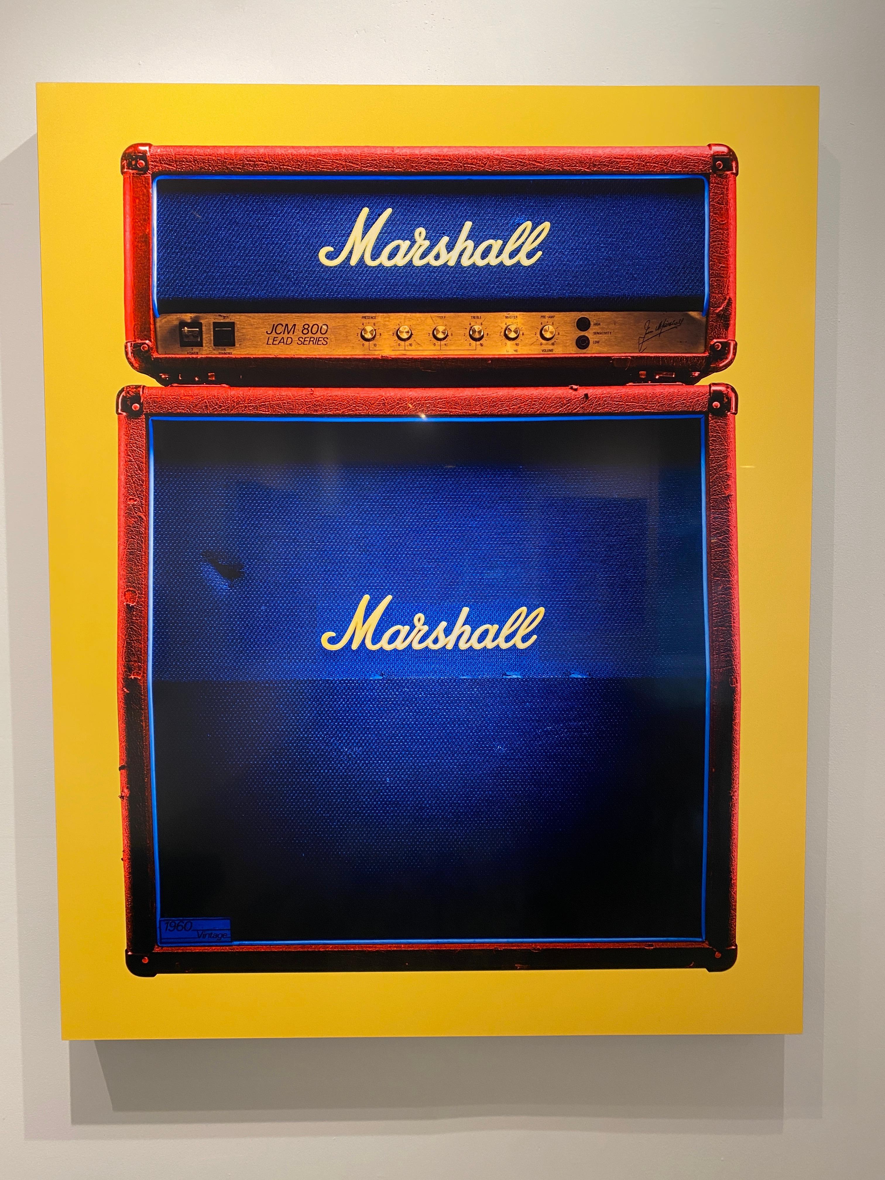 Marshall JCM 800 - Music photography, dye sublimation on aluminum, flush mounted - Photograph by Scott McDermott