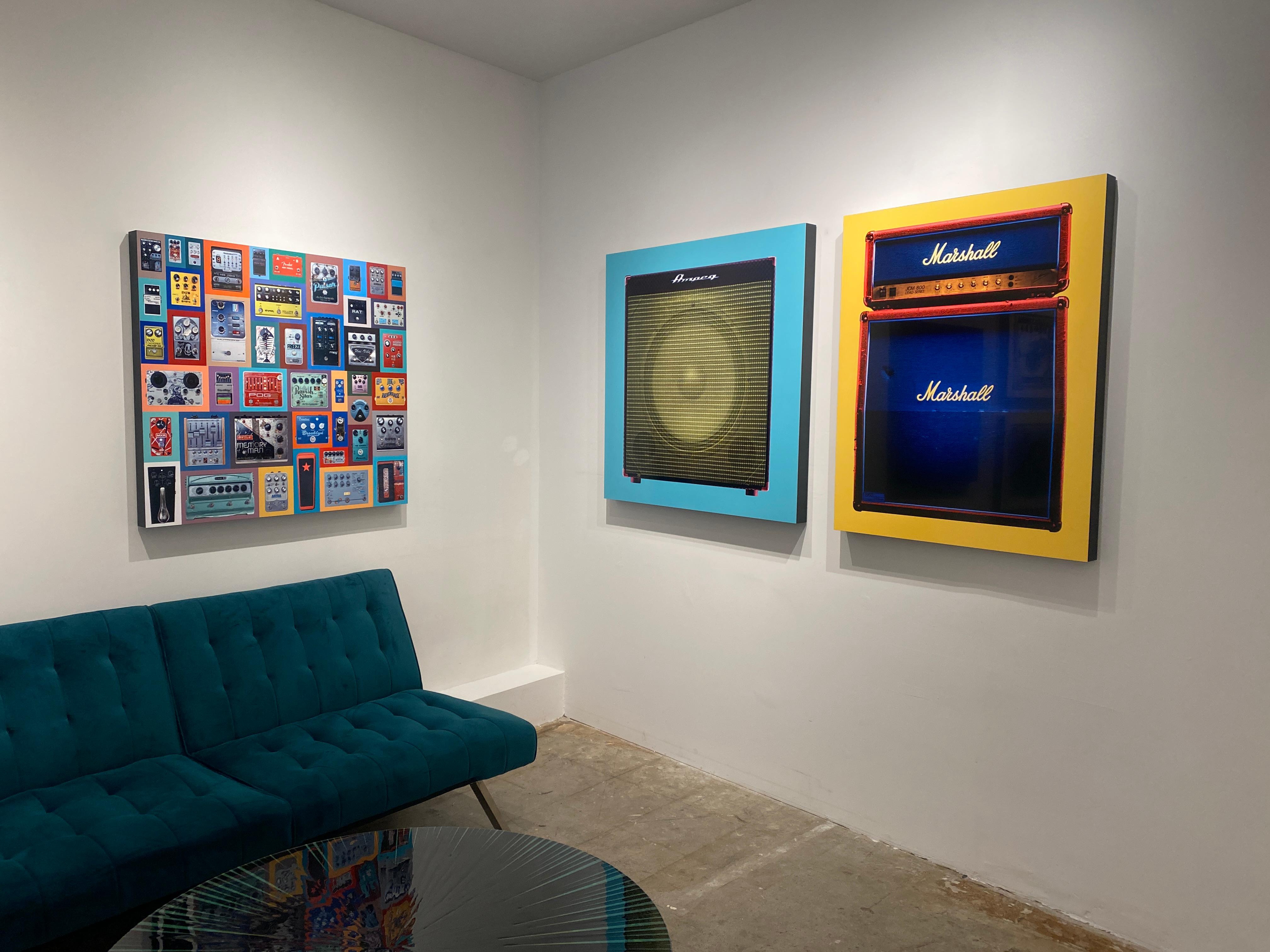 Pedal Board Grid for Music Lovers - Bright, Patterned Pop Contemporary Photo - Photograph by Scott McDermott