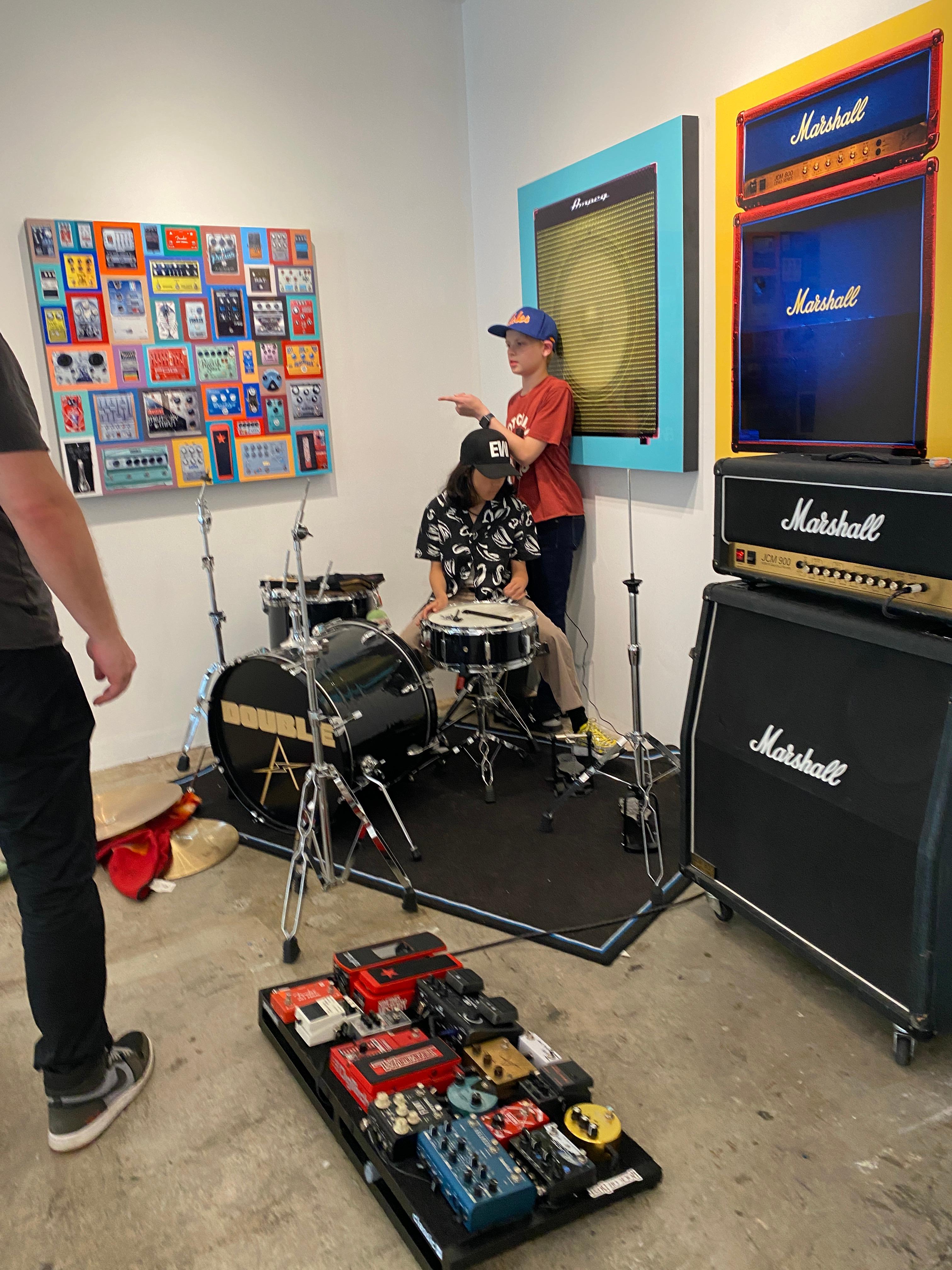 Pedal Board Grid for Music Lovers - Bright, Patterned Pop Contemporary Photo For Sale 1