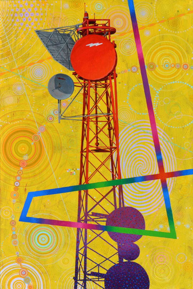 Energy Fields I (triptych) - Painting by Scott McIntire
