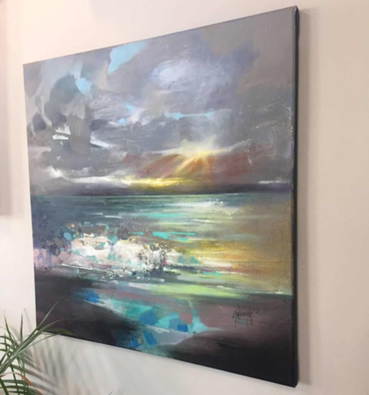 Scott Naismith, `Berneray Light, Paisaje abstracto, Pintura original en venta 2