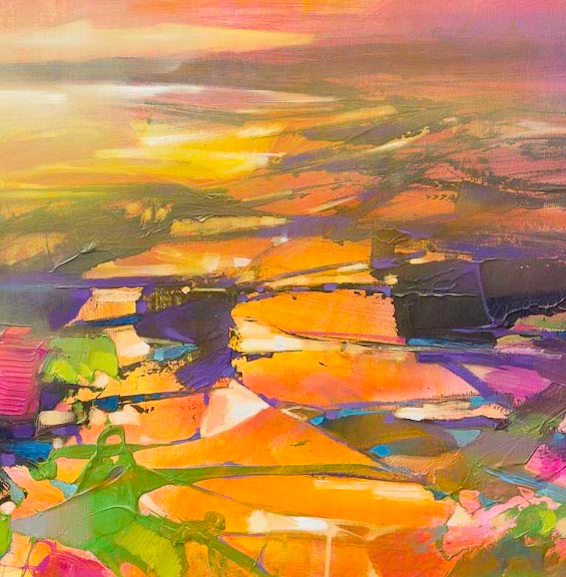 Fragments from Above, original painting colourful contemporary abstract style 2